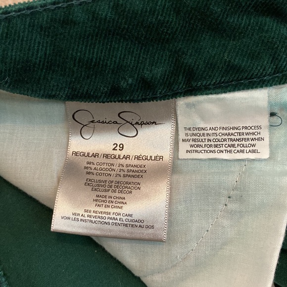 Jessica Simpson Green Corduroy Pants - Picture 4 of 5